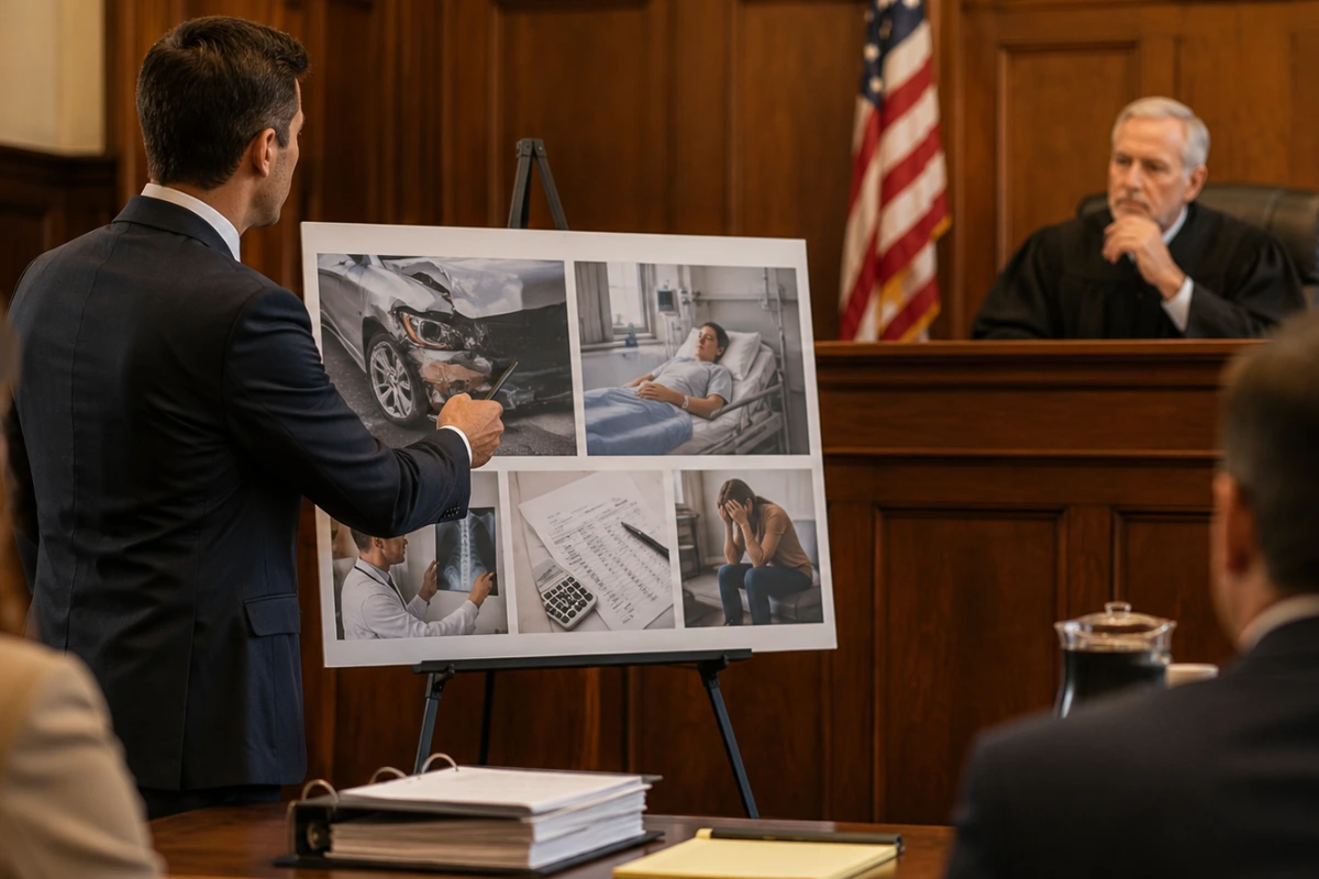 Personal Injury Lawyers Present Damages in Court
